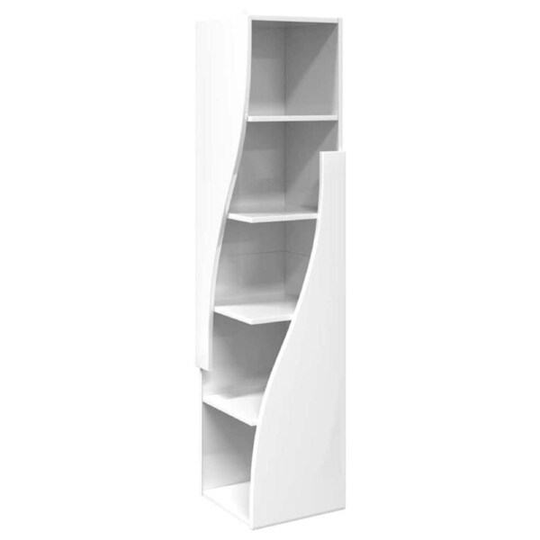 Corner Cabinet High Gloss White 32x32x140cm Engineered Wood vidaXL