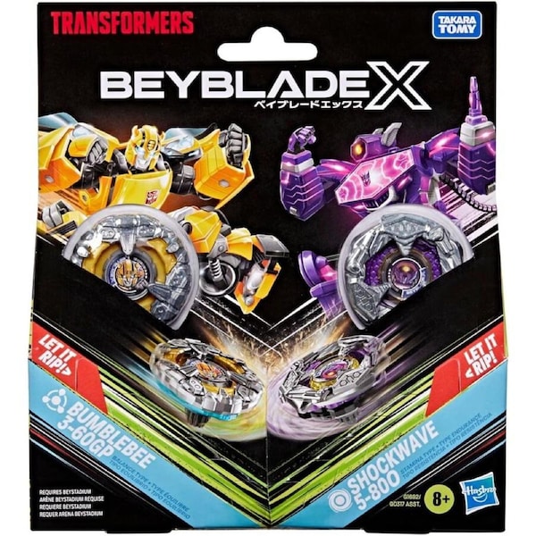 Beyblade X: Transformers Collab Bumblebee 3-60GP vs. Shockwave 5-80O
