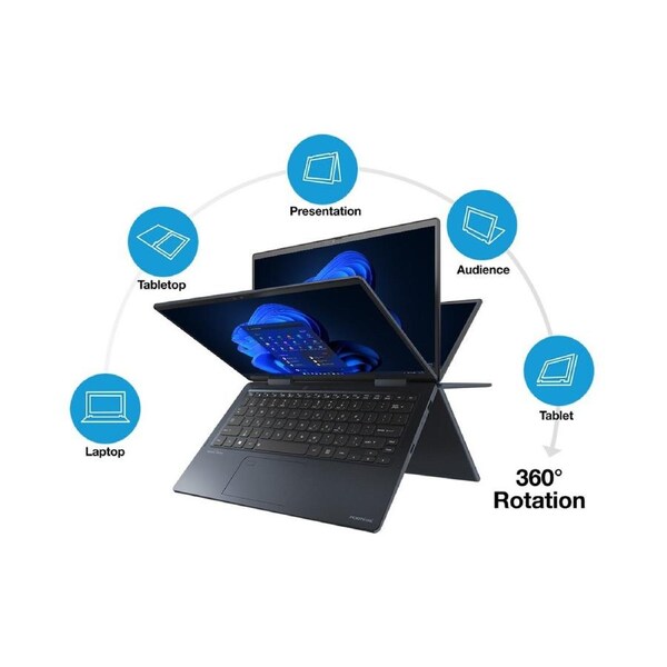 Toshiba Portégé Dynabook 2-in-1 13.3" FHD Touch Core i5-1240P 16GB 512GB SSD W11P Ultra Lightweight Laptop Notebook Computer