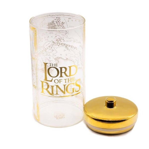 The Lord of the Rings - Middle Earth Map Glass Cookie Jar