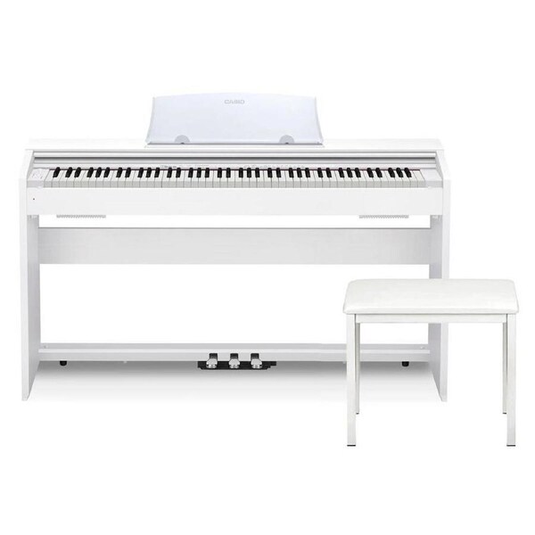 CASIO Privia PX-770 Digital Piano with Bench (White)