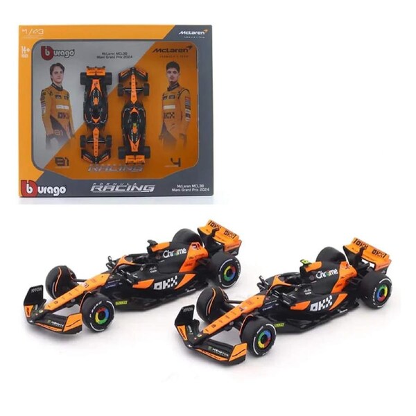 Bburago - F1 1:43 McLaren MCL38 Twin Pack - Norris & Piastri 2024