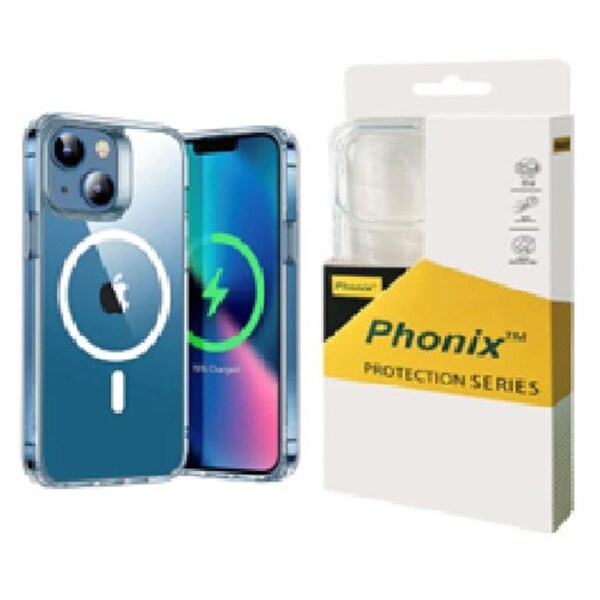 Phonix Apple iPhone 16e/ iPhone15/ iPhone 14/ iPhone 13 (6.1') Clear Rock Shockproof Case With MagSafe - Ultra-thin, Lightweight,10 Years Warranty