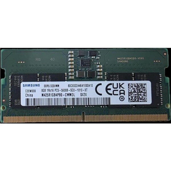 OEM 8GB (1x8GB) DDR5 SODIMM 5600MHz C46 1.1V Notebook Laptop Memory (ex-demo) similar to Crucial MECD5-1X8G56