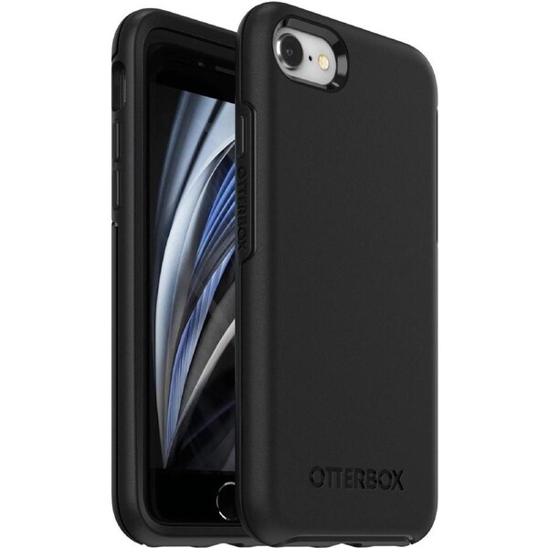 OtterBox Symmetry Apple iPhone SE (3rd & 2nd Gen) and iPhone 8/7 Case Black - (77-56669), DROP+ 3X Military Standard, Raised Edges, 7 Years Warranty