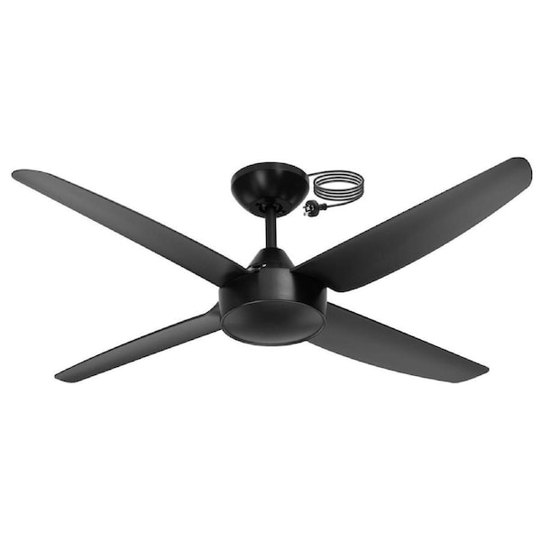 Arlec CSF2020DIY 120cm DIY 4 Blade Ceiling Fan with 4m Power Cord Black