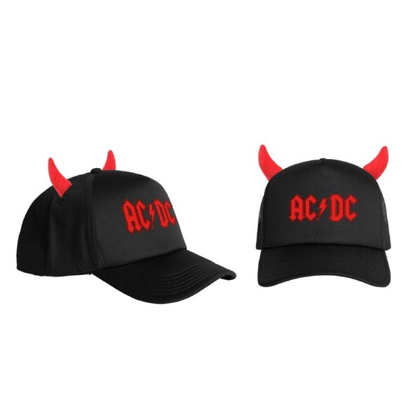 ACDC Embroidered logo Horned Premium Cap Hat 3D Devil Horns