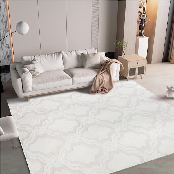 Marlow Floor Rug 200cm x 230cm Soft Fluffy Faux 1cm Pile