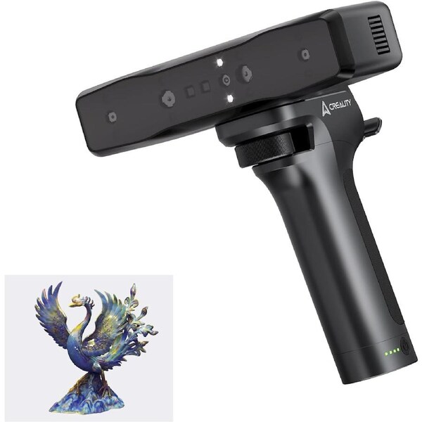 Creality Otter Lite Wireless 3D Scanner, Handheld High Precision 0.05mm 3D Scanner for 3D Printing, 30fps Real-Time Scanning, All-Size Compatibility (20mm³ to 2000mm³), Wi-Fi and Mobile Control