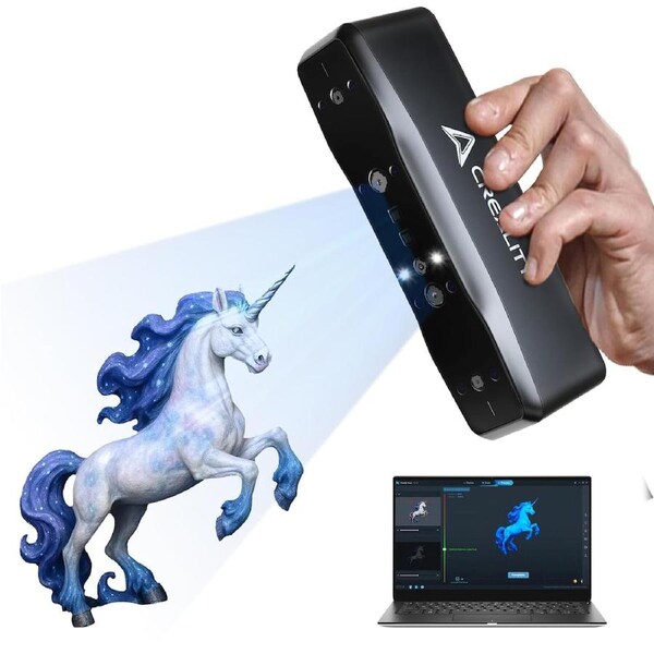 Creality 3D Scanner Otter Lite Basic (Wired) with High Precision 0.05mm, Auto Scanning, Color Texture Support, Portable Design for 3D Printing, Reverse Engineering & DIY Projects