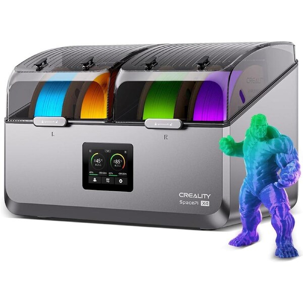 Creality Space Pi X4 Filament Dryer 4 Roll 3D Printer Dry Box with 110W PTC Heater 360°C Rapid Heating LCD Touch Screen One-Key Operation PLA PETG ABS TPU Nylon Compatible