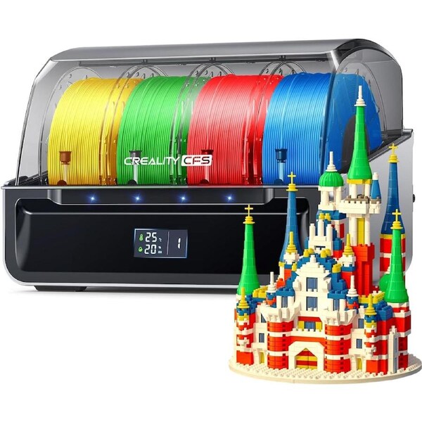 Creality CFS, Multi Color 3D Printer Automatically Filament System, Anti-Moisture Filament Storage, Supports 16 Color Printing for K1 Series CFS Upgrade Kit/K1 MAX/K1 SE/K1C/K2 Plus/Hi