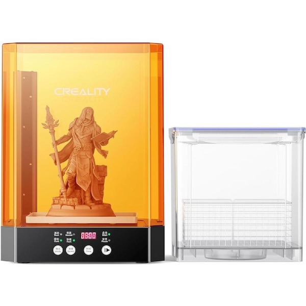 Creality Wash and Cure Station UW-03 2 in 1 Machine Resin 3D Printer Upgraded 405nm UV Curing Rotary Box Bucket for LCD/DLP/SLA-Wash volume: 210 x 160 x 200 mm and Cure volume: 215 x 165 x 300mm