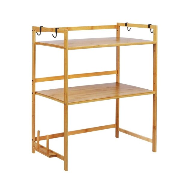 Expandable Microwave Oven Rack Shelf Adjustable Width Height Sturdy Durable