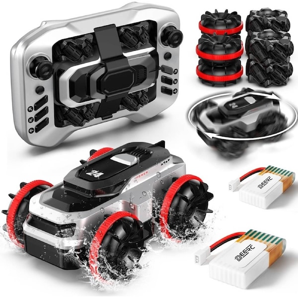DEERC Remote Control Car for Kids Amphibious Land & Water Convertible RC Car