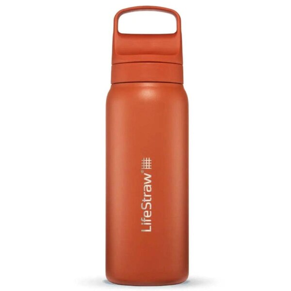 LifeStraw 700ml Kyoto Orange Stainless Steel Water Filter Bottle 2.0