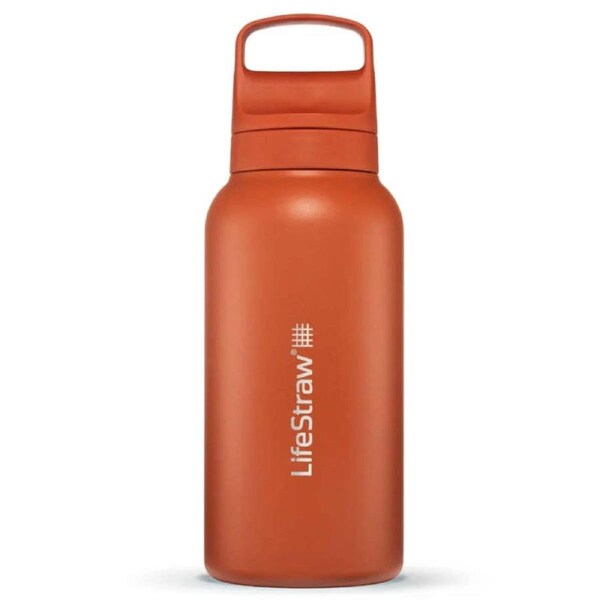 LifeStraw: Go 2.0 1L Stainless Steel Water Filter Bottle Kyoto Orange