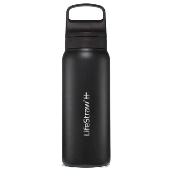 LifeStraw Go 2.0 700ml Black Stainless Steel Water Filter Bottle
