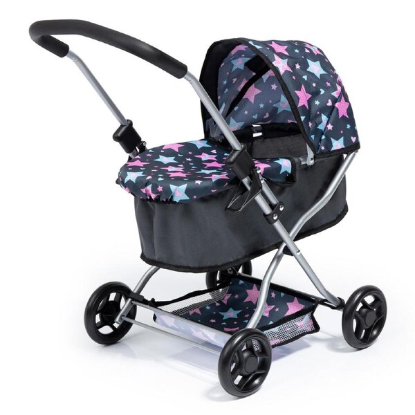 Bayer Go Small Doll Pram (Stars Navy/Grey)