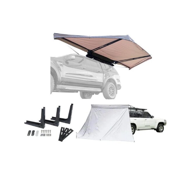 Kings Plus 180° Tourer Freestanding Awning MKII +Universal Wall + Bracket Triple