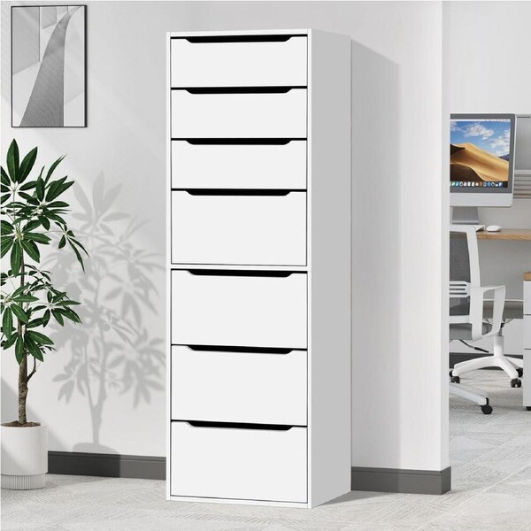 ALFORDSON Office Storage Cabinet 7 Drawers White