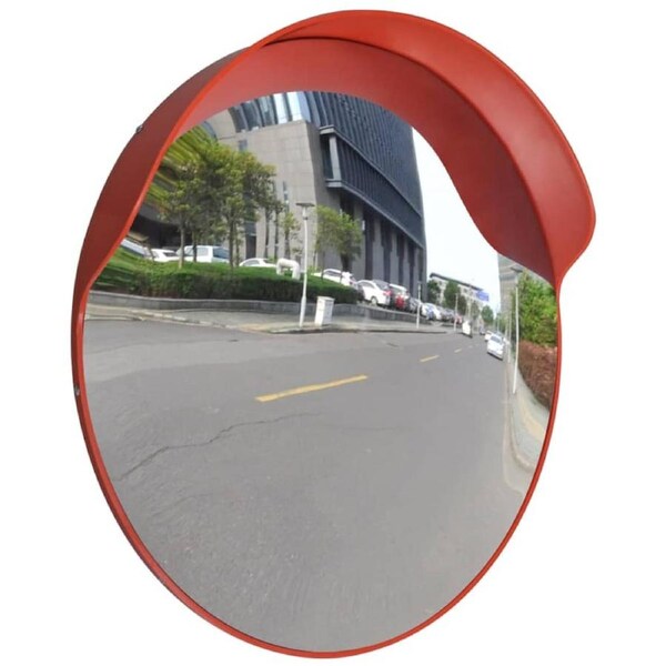 Convex Traffic Mirror PC Plastic Orange 60 cm vidaXL