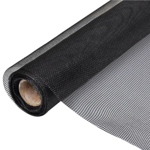 Mesh Screen Fiberglass 100x500 cm Black vidaXL