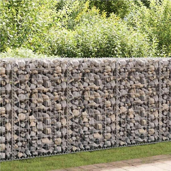 Gabion Basket Galvanised Steel 200x50x100 cm vidaXL