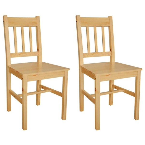Dining Chairs 2 pcs Pinewood vidaXL
