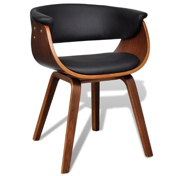 Dining Chair Bent Wood and Faux Leather vidaXL