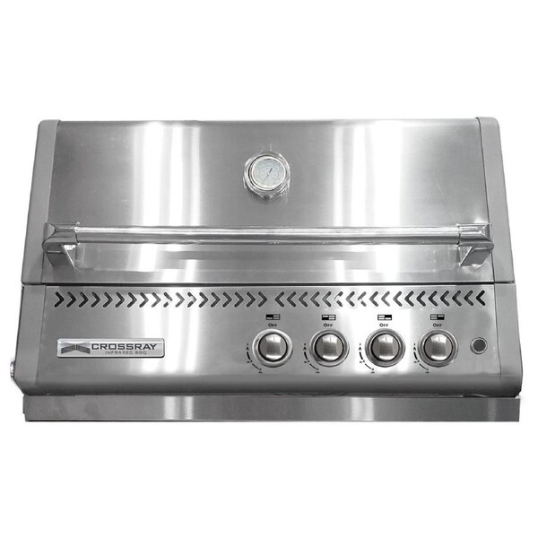 CROSSRAY XPlor 4-Burner Inbuilt Gas BBQ - Stainless Steel