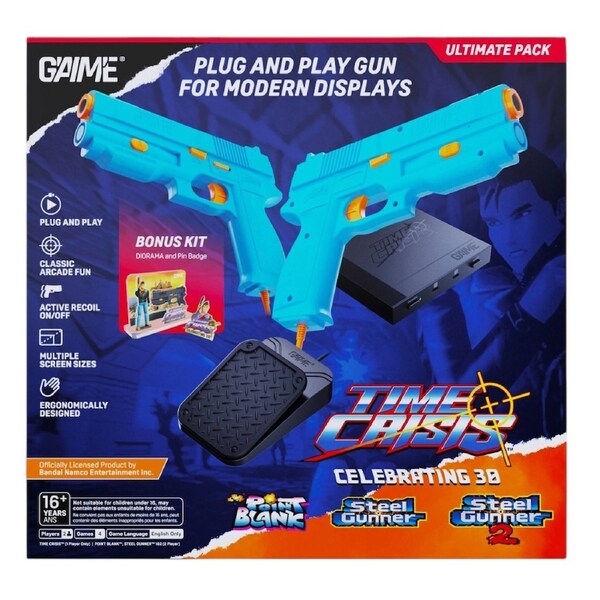 G'AIM'E Time Crisis Gun Controller Set for Modern TVs (2 Gun Ultimate Pack)