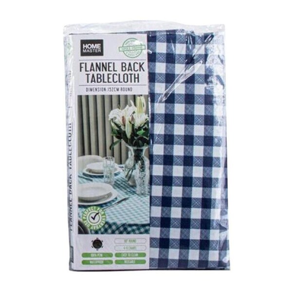 Deal365 152cm Round Check Tablecloth Birthday Wedding Tableware Cover Banquet Party