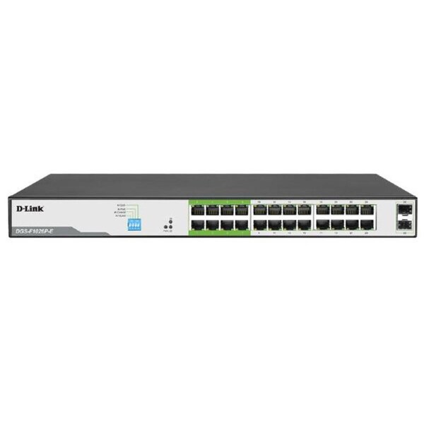 D-Link 26-Port Unmanaged PoE Switch with 24 RJ45 PoE and 2 SFP Ports
