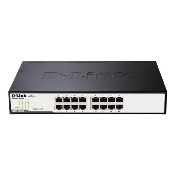 D-Link 16-Port Gigabit Unmanaged Desktop Switch with 16 Gigabit Ports