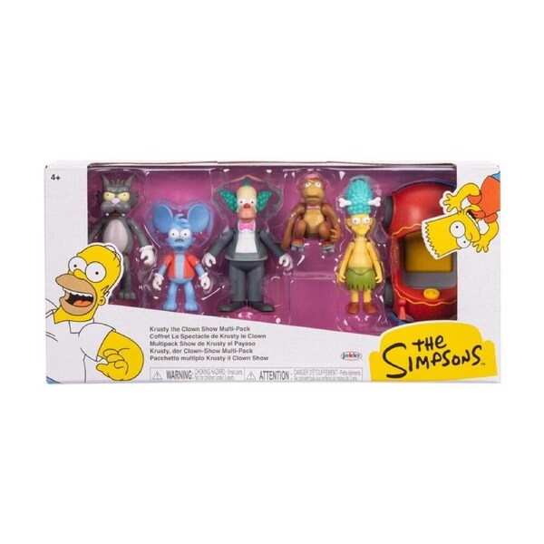 5pc The Simpsons Action Figure Scaled Multipack Set Krusty Clown Show 2.5 Inch