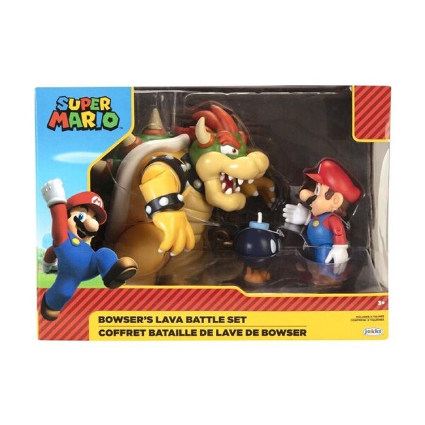 2pc Nintendo Mario vs Bowser Action Figurine Set Kids Toys 3y+