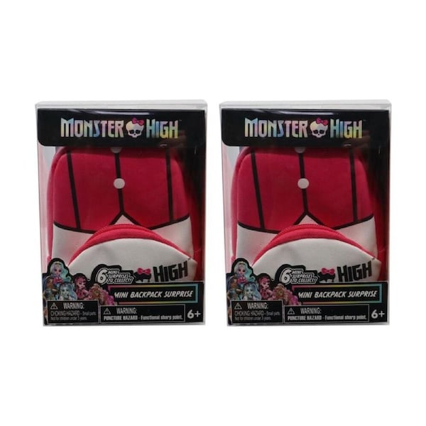 2PK Monster High Mini Back Pack Surprise w/ Stationary Assorted
