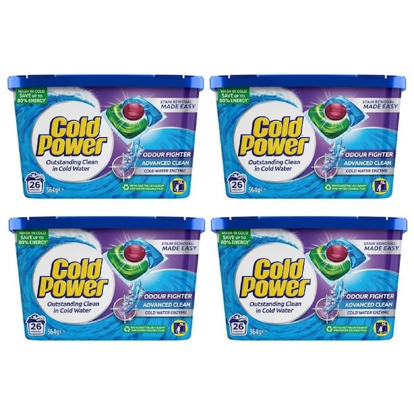 Cold Power Odour Fighter x 104 Laundry Detergent Capsules
