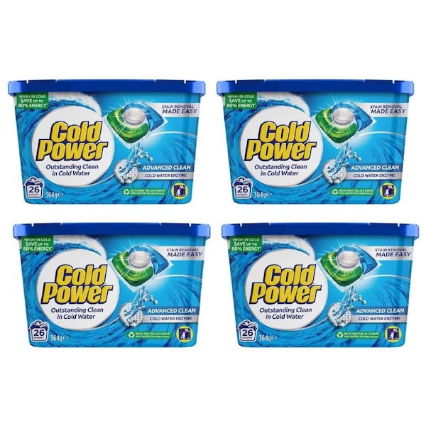 Cold Power Advanced Clean x 104 Laundry Detergent Capsules