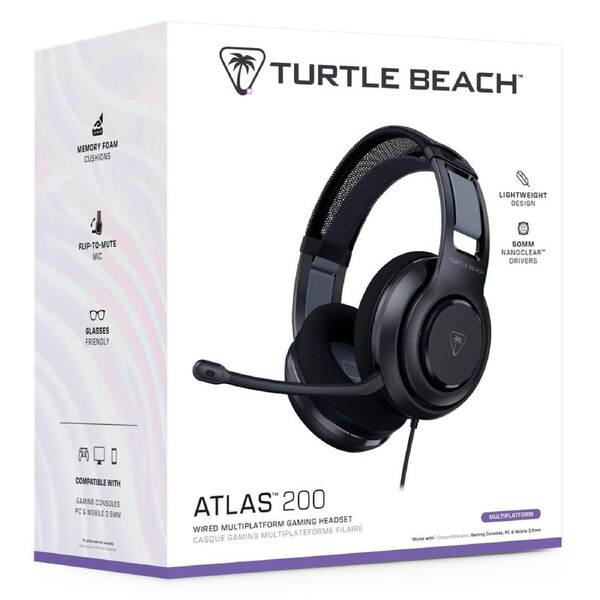 Turtle Beach Atlas 200 Wired Multiplatform Gaming Headset (Black)