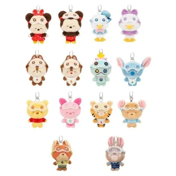 Top Toy Blind Box - Disney Squinting Sleepwear Plush Keychains Series