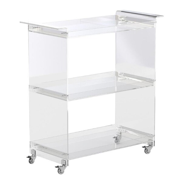 Hudson 3 Tier Acrylic Bar Cart