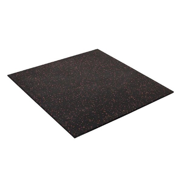 Rubber Gym Flooring Tile - 15mm - Red Fleck