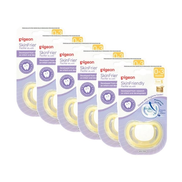 6PK Pigeon Skin Friendly Baby Pacifier Small Silicone Dummy/Soother 0-3m