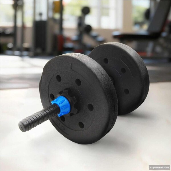Weight Plates 10 kg 4 pcs Black Ã˜ 21.5 x 3.8 cm vidaXL