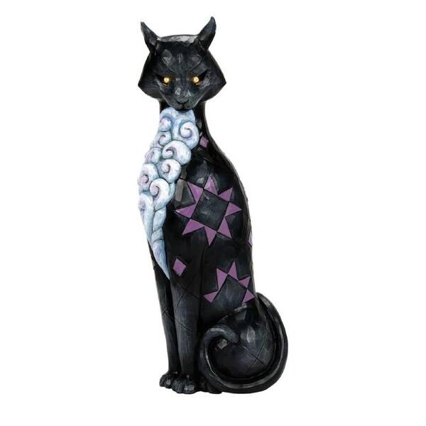 Heartwood Creek by Jim Shore - Halloween Black Cat with LED Glowing Eyes