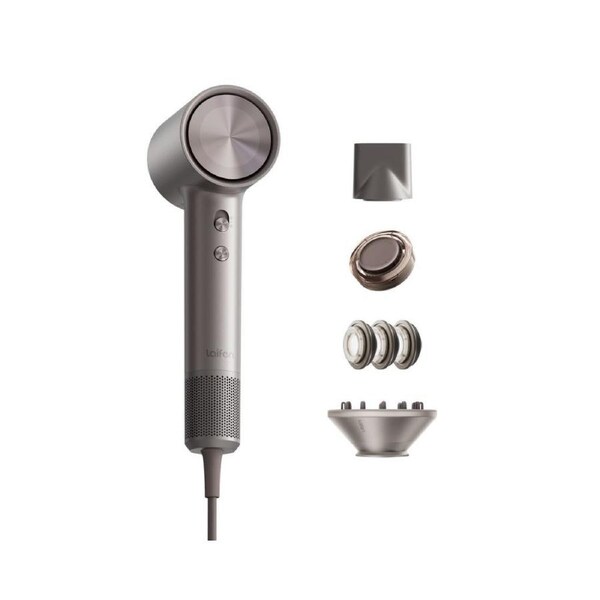 Laifen Swift 4 Hair Dryer with Nozzles and Nourishing Pods Polished Titanium