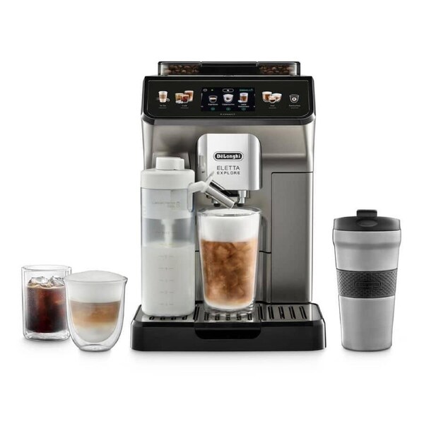 DeLonghi Eletta Explore Fully Automatic Coffee Machine Titanium ECAM45086T