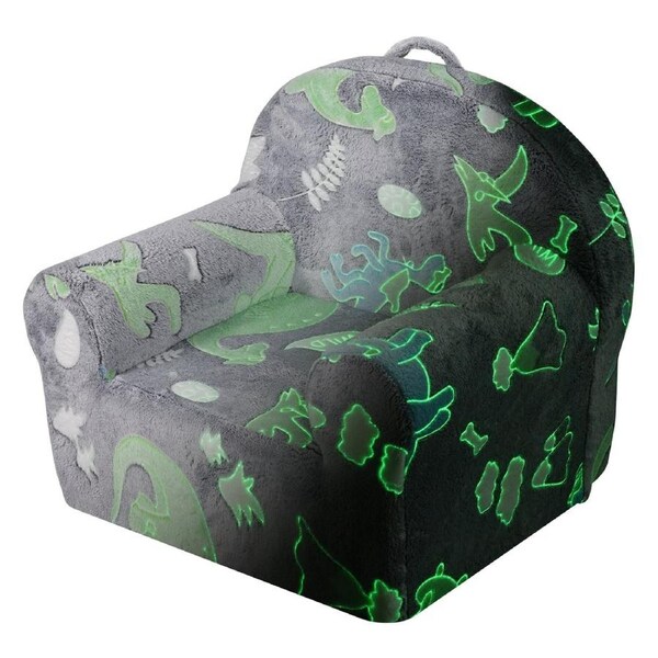 Toddler Chair, Kids Armchair Comfy, Toddler Couch Sofa Bed Glow in The Dark, Kids Chair Seat Playroom Furniture for Kids Girls & Boys, Grey